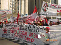 Caracas, marcha por  la revolución urbana y el socialismo, VENEZUELA, noviembre 2010