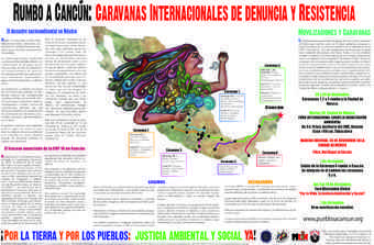 Caravanas Internacionales hacia la COP 16 en Cancún, México, noviembre 2010