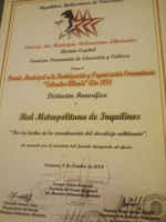 La Red Metropolitana de Inquilinos, fue galardonada con  Mención Honorifica del Premio Salvador Allende 2014