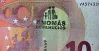 Spagna: La PAH contrassegna le banconote per sensibilizzare contro gli sfratti